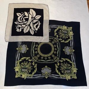 Francoise Guérin Paris silk Square Scarfs Lot